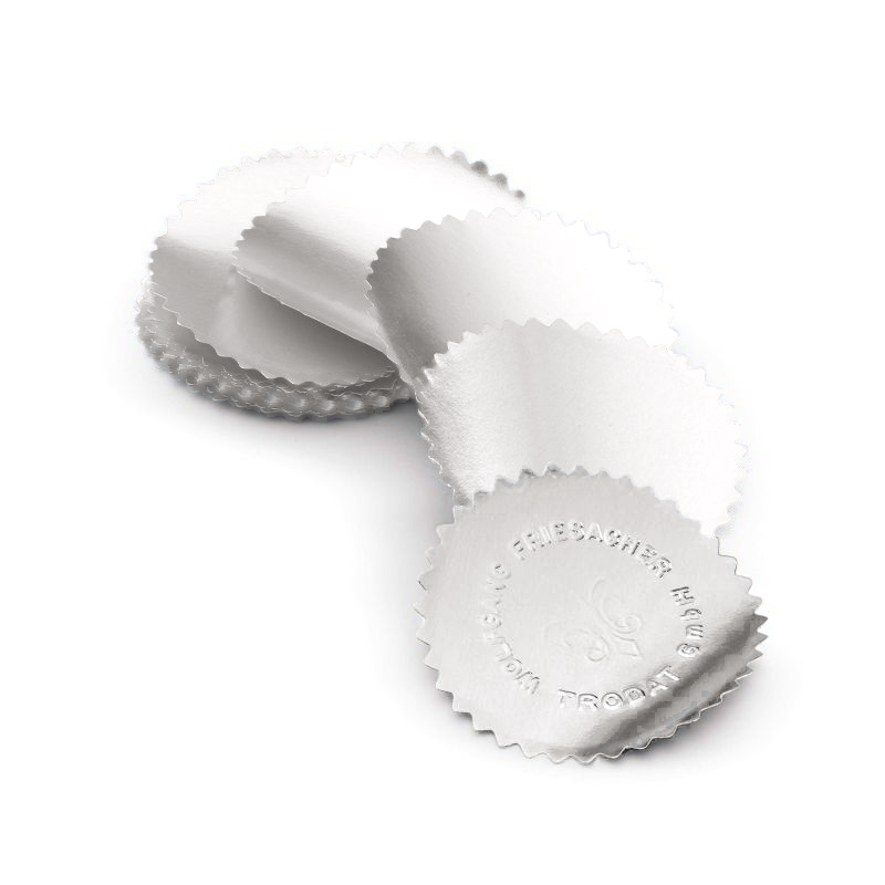 50 Siegeletiketten, Ø 55mm, silber