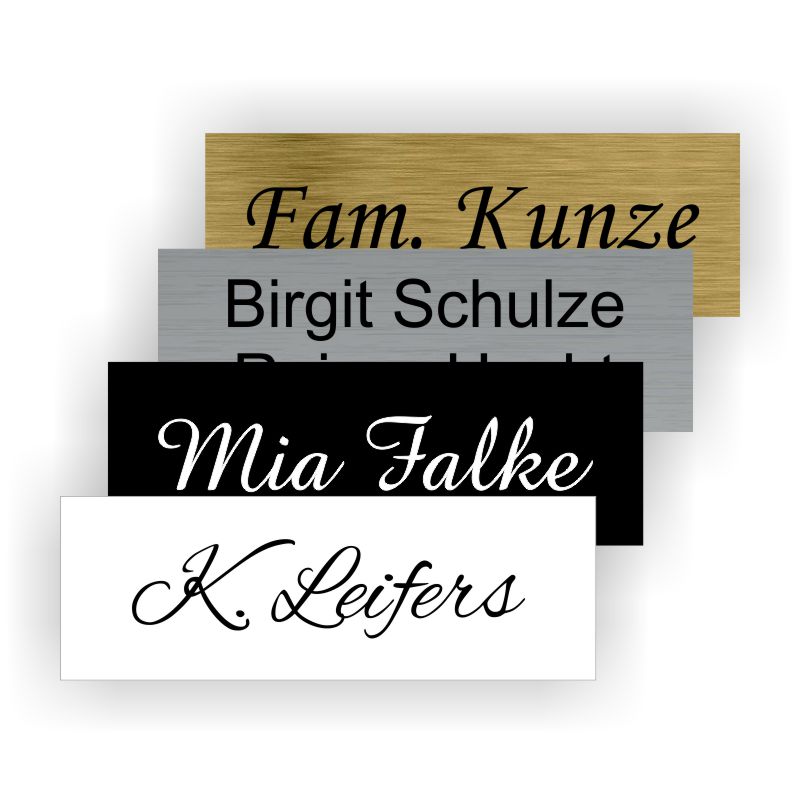 Klingelschild 52x12mm - u.a. für JU Anlagen
