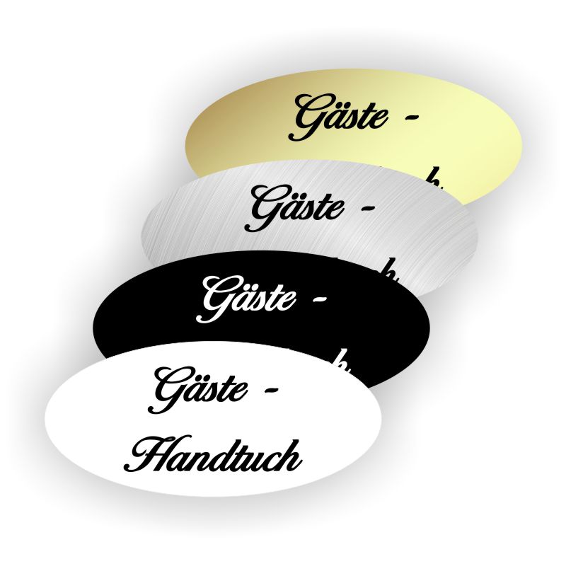 Gäste-Handtuch-Schild oval