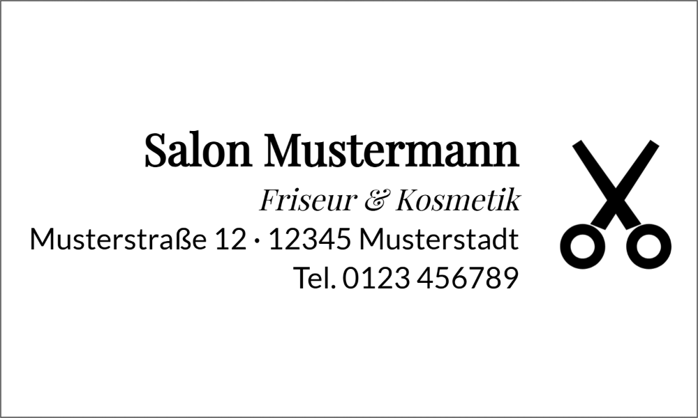 Vorschau der Vorlage 50x30 Friseursalon