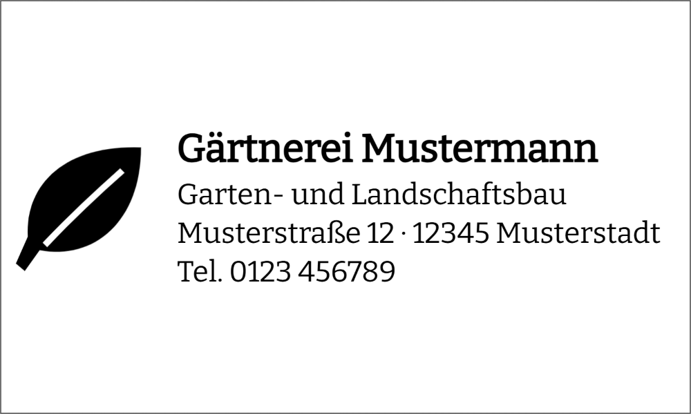 Vorschau der Vorlage 50x30 Gärtnerei
