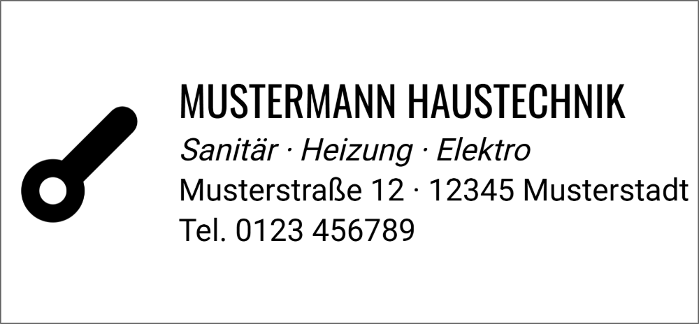 Vorschau der Vorlage 56x26 Handwerker