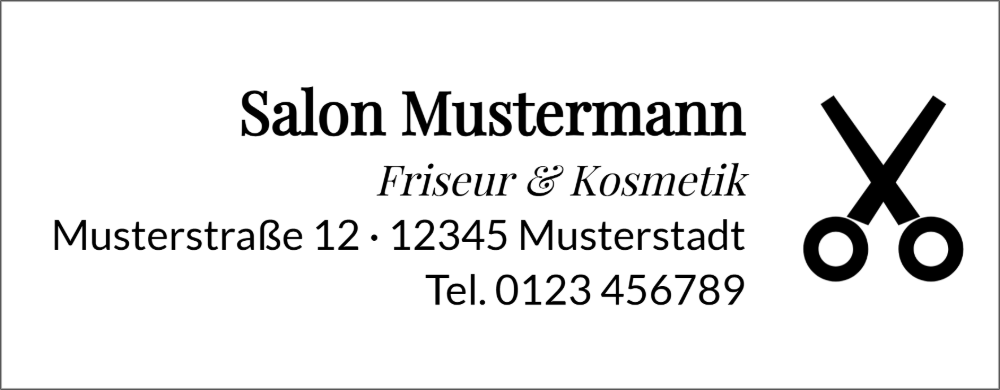 Vorschau der Vorlage 59x23 Friseursalon