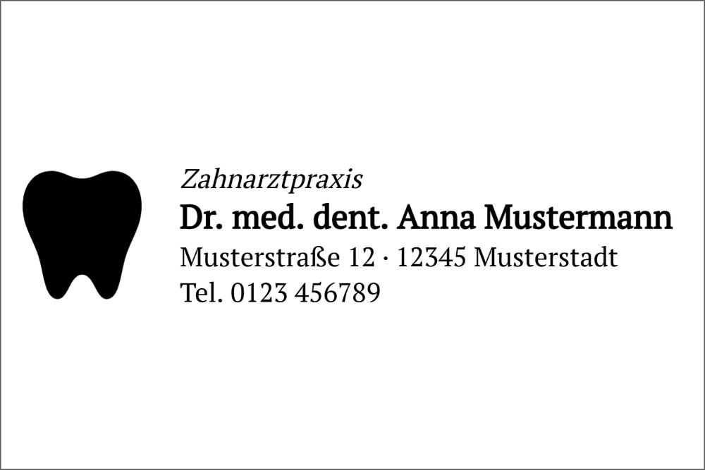 Vorschau der Vorlage 60x40 Zahnarztpraxis
