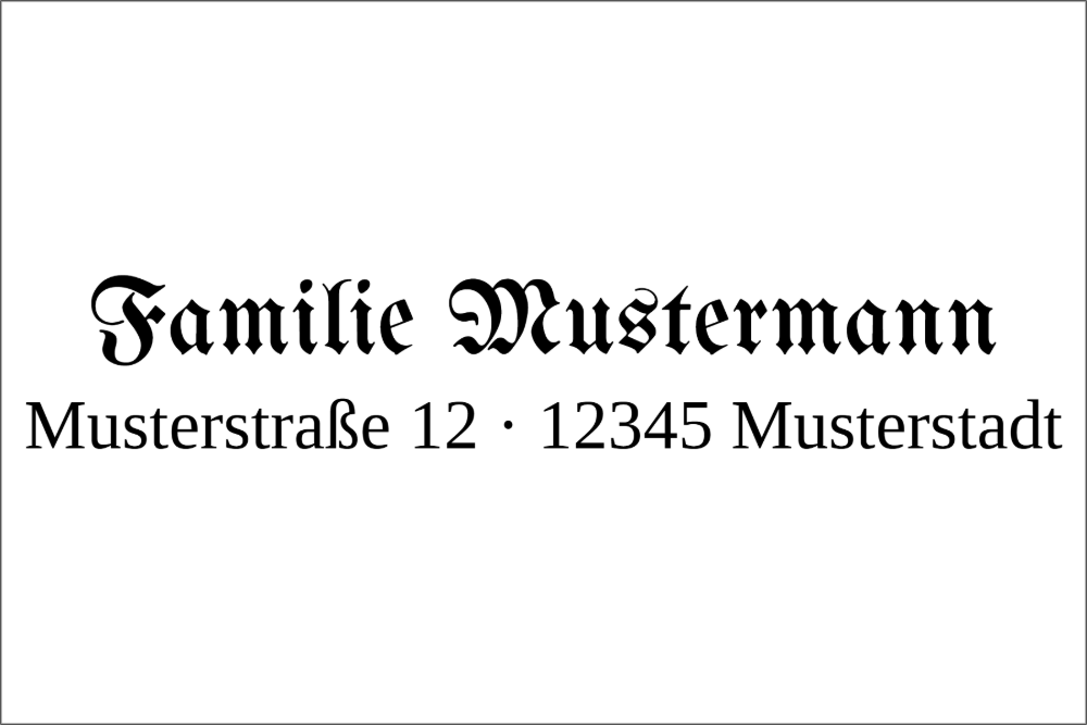 Vorschau der Vorlage 60x40 Fraktur