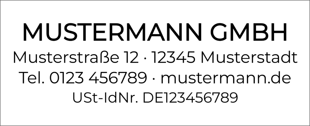 Vorschau der Vorlage 64x26 Firma modern