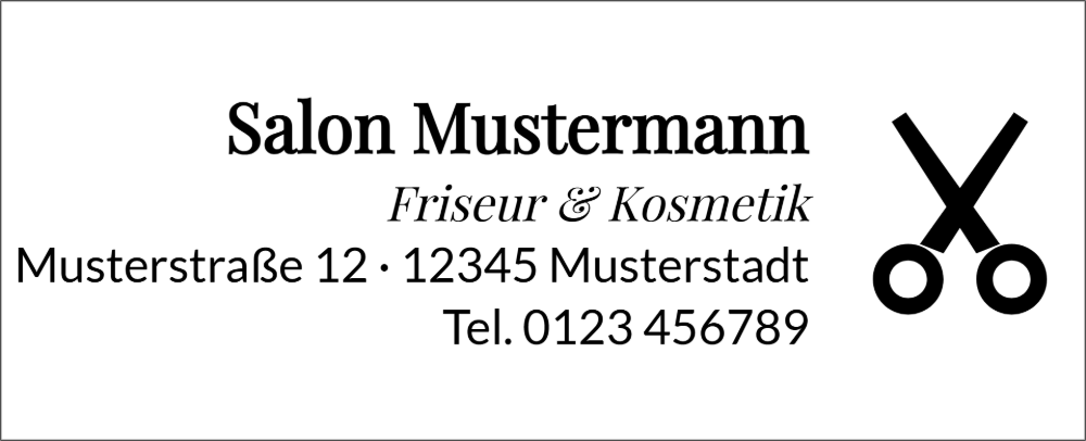 Vorschau der Vorlage 64x26 Friseursalon