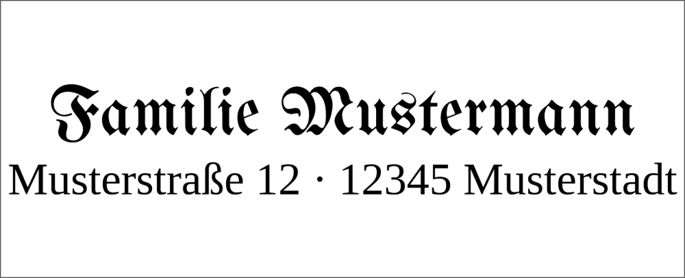Vorschau der Vorlage 64x26 Fraktur