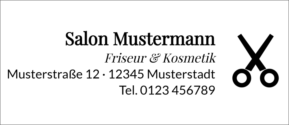 Vorschau der Vorlage 69x30 Friseursalon