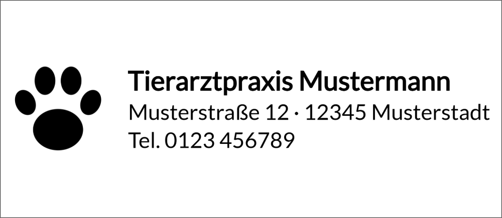 Vorschau der Vorlage 69x30 Tierarztpraxis