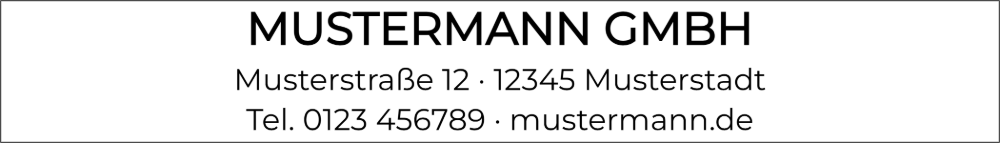 Vorschau der Vorlage 70x10 Firma modern