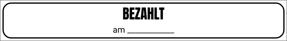 Vorschau der Vorlage 70x10 Bezahlt