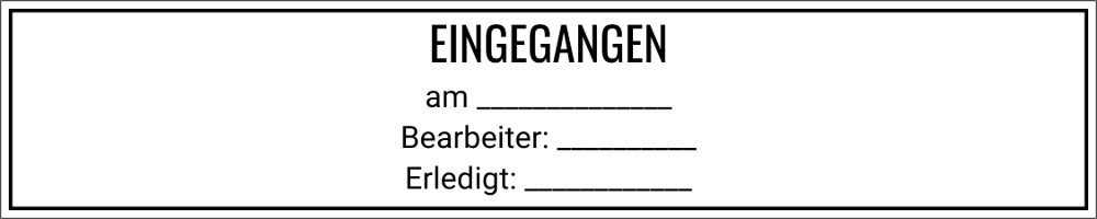 Vorschau der Vorlage 75x15 Eingangsstempel