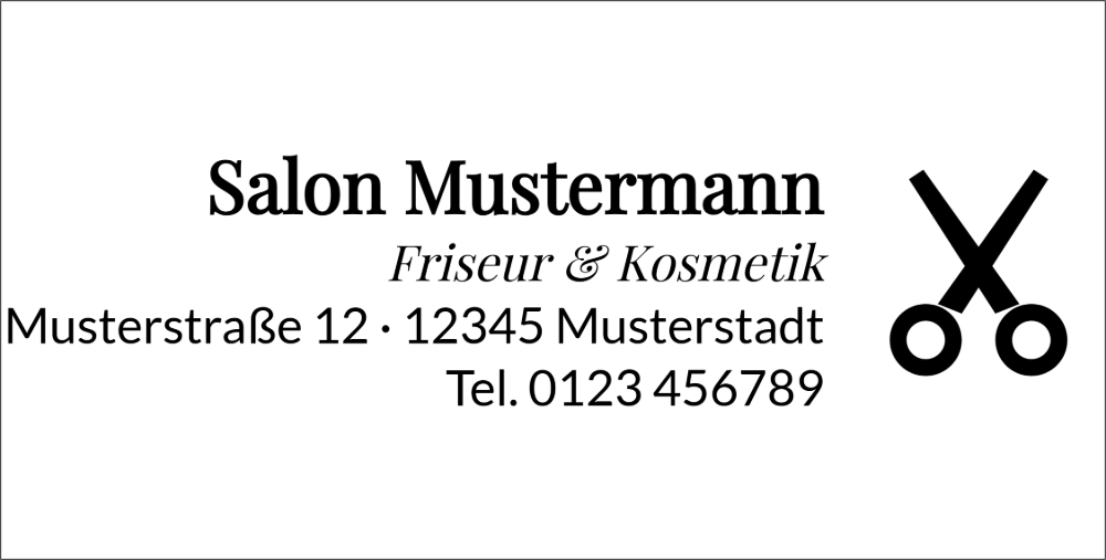 Vorschau der Vorlage 75x38 Friseursalon