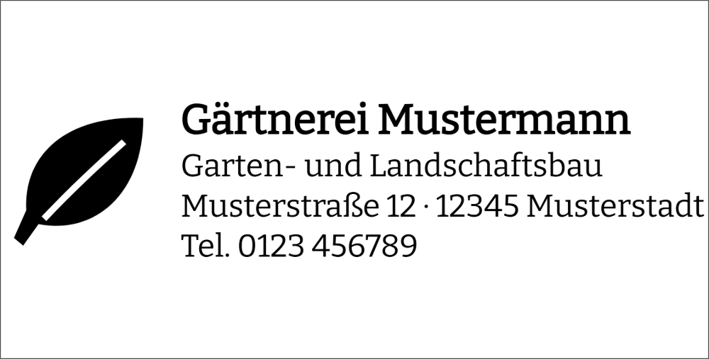 Vorschau der Vorlage 75x38 Gärtnerei