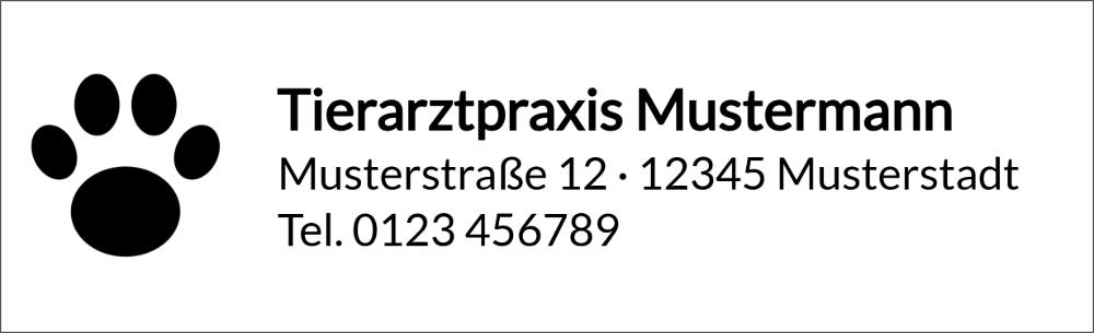 Vorschau der Vorlage 82x25 Tierarztpraxis