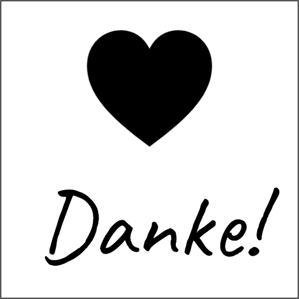 Vorschau der Vorlage 20x20 Danke mit Herz