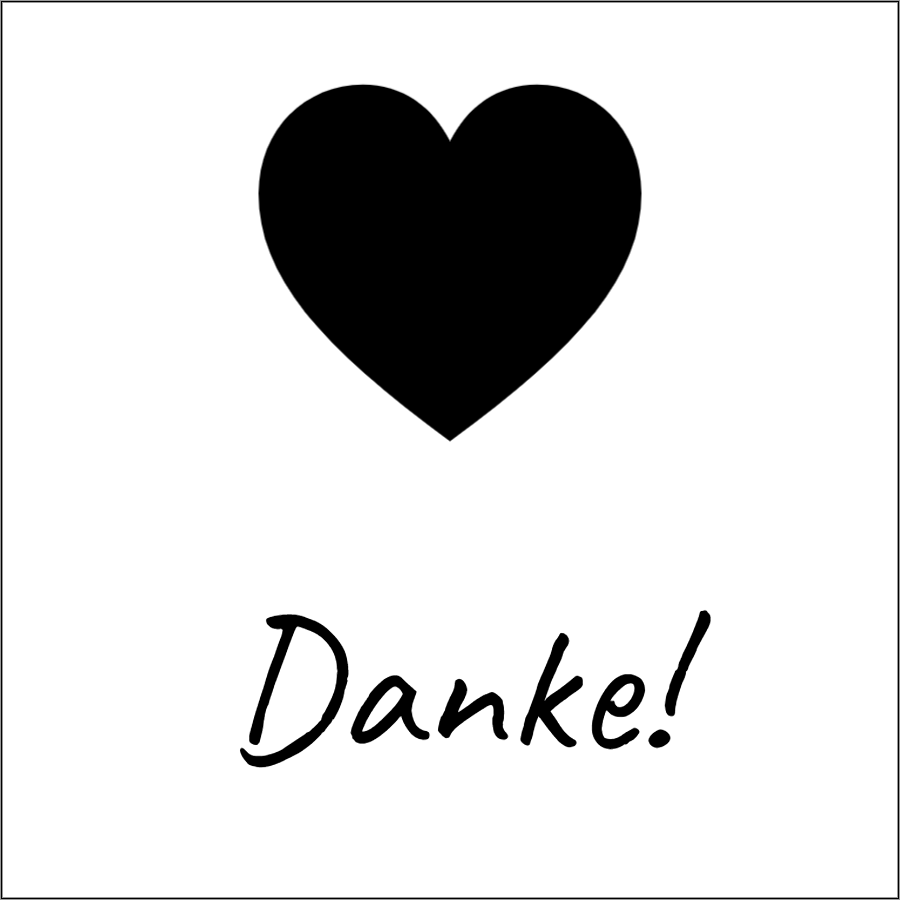 Vorschau der Vorlage 30x30 Danke mit Herz