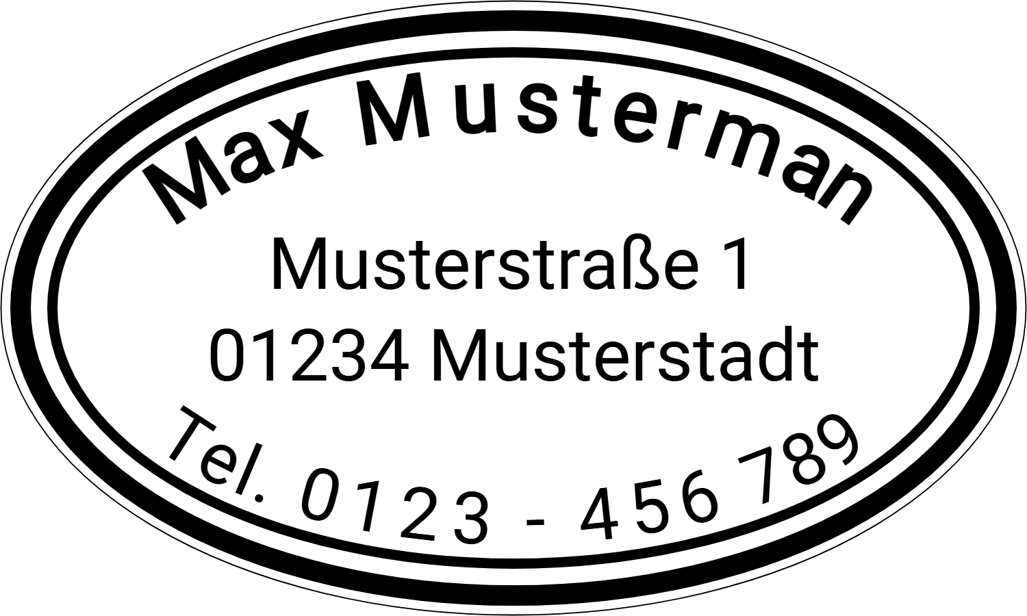 Vorschau der Vorlage adressstempel-oval