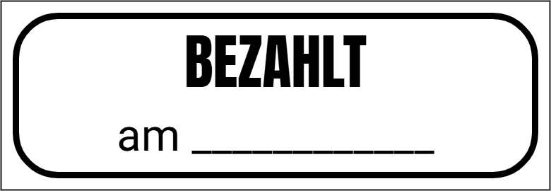 Vorschau der Vorlage 26x9 Bezahlt