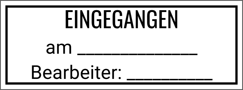 Vorschau der Vorlage 27x10 Eingangsstempel